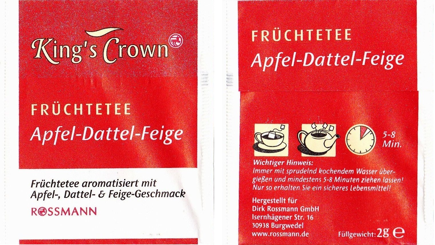 Rossmann - King´s Crown - Fruchtetee - Apfel, Dattel, Feige