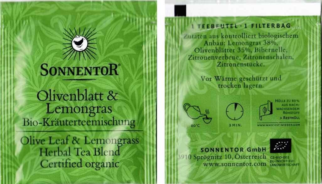 Sonnentor - Olivenblatt, Lemongras
